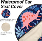 Sweat Towel Car Seat Cover Protector Front Seats for Gym Workout, Running, Swimming, Beach and Hiking, Waterproof Universal Seat Cover for Car, Trucks, Van & SUV (1, Dinosaur, Front) - Image 4