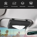 Ohleats Car Tissue Holder, Leather Sun Visor Napkin Holder, Auto Backseat Tissue Mask Case Dispenser for Most Vehicles, Universal Interior Car Accessories Hanging Tissues (Black) - Image 5