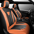 Fit Sentra Car Seat Covers Premium Leather for Nissan Sentra 2008-2025 2026. Waterproof， Breathable, Scratch-Resistant & All-Weather Seat Cushion Protector（2 Front Seats,Orange&Black by Unknown