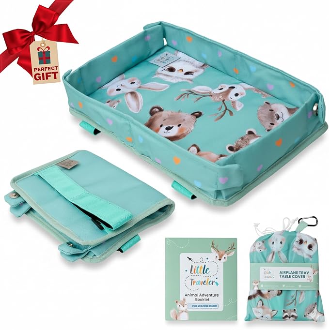 Waterproof Airplane Tray Table Cover – Universal Fit & Easy Setup – Airplane Tray Cover Kids - Use in Buses, Trains, High Chairs I Plane Travel Essentials for Kids 1-5 Years by LittleTraveler
