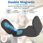 BFXM Sunglass Holder for Car, Double Clip Magnetic Leather | Sunglasses Holder Eyeglass Hanger Clip for Car Visor, Cars Sun Visor Ticket Card Clip - Image 6