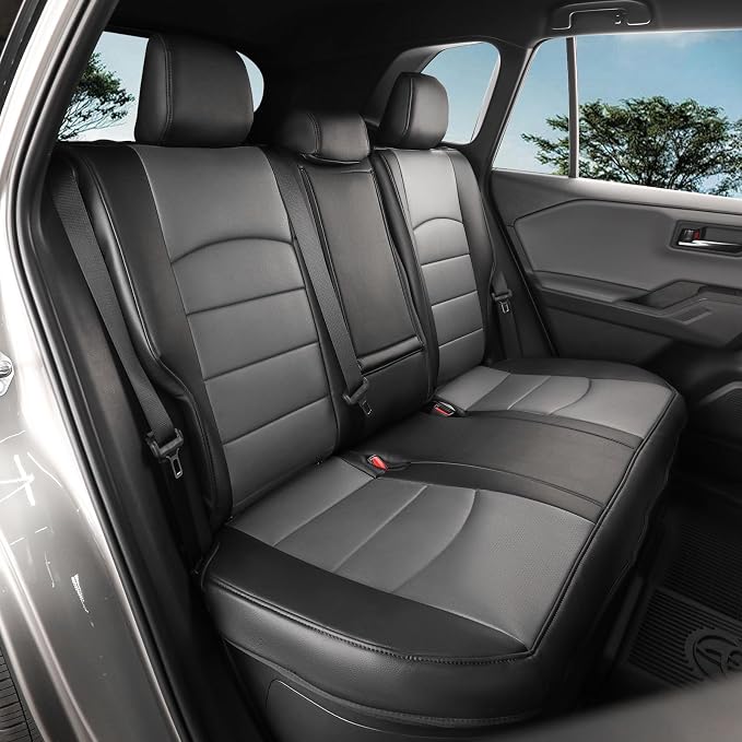 Seat Covers for Toyota 2021-2026 Corolla Hatchback (Full Set,Black/Gray) | 1:1 Custom Fit,Factory Look,Easy Installation,Airbag Compatible,Waterproof Faux Leather & Easy to Clean,Pet Friendly - Image 4
