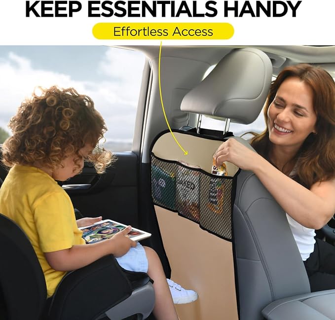 lebogner Back Seat Kick Mats (Beige) - Image 2
