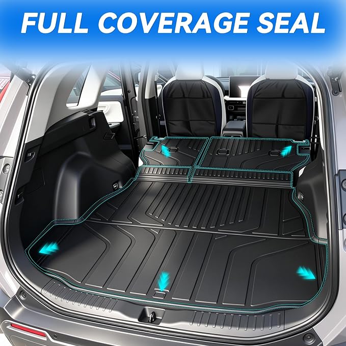 GYGY Cargo Mat Trunk Liner with Backrest Mats Fit for 2026 Toyota RAV4 PHEV (Integrated One-Piece Design, Not for Gas/HEV), All Weather Waterproof TPE Rear Cargo Tray - Image 2