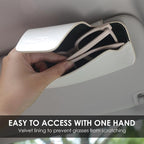 Sunglass Holder for Car Visor, Car Sunglasses Holder Leather, Eyeglasses Holder Glasses Storage Case Visor Accessories - Image 4