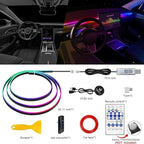 Acrylic Interior Car LED Strip Light with 30S Motion Sensor Switch&USB Hub, Dreamcolor 55.1 inches Ambient Lighting Kits, RGB Colors Neon LED Strip Light - Image 3