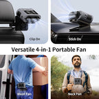 Socool Portable Car Fan Rechargeable Battery Opearated, Clip on Car Seat Headrest 360 Rotatable, 5-Speed Backseat Fans for Baby Rear Facing Cooling with Dual Air Outlets for SUV RV Truck - Image 7