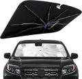 Windshield Sun Shade for Honda Ridgeline 2017-2026 with 360° Rotating Shaft | Custom Fit Umbrella Sunshade for UV Blocking, Interior Heat Protection, Easy Storage, UPF 50+ Cool Windshield Cover by Lonyaqui
