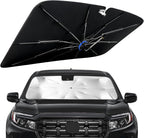 Windshield Sun Shade for Honda Ridgeline 2017-2026 with 360° Rotating Shaft | Custom Fit Umbrella Sunshade for UV Blocking, Interior Heat Protection, Easy Storage, UPF 50+ Cool Windshield Cover by Lonyaqui