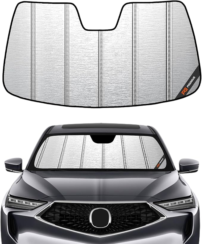 Pigenius Windshield Sunshade for Acura MDX 2022-2026, Metallic Silver Finish by Pigenius