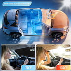 Custom Fit Windshield Sun Shade for Infiniti QX55 2022-2025 | Blocks UV Rays and Sun Heat, Helps Reduce Interior Temperature, Protects Dashboard from Fading, Folds Easily for Storage - Image 4