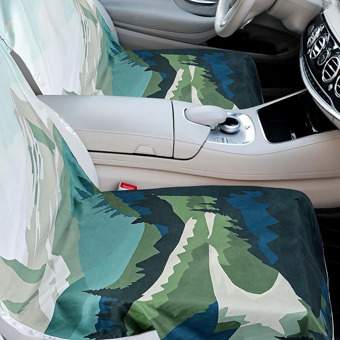 Hahafelt 1 Pack Car Seat Towel Cover with Storage Bag, Yosemite Style | 63 x 32 in Car Towel Seat Cover Non Slip Waterproof, Gym Workout Swimming Running, Machine Washable Sweat Absorbent Protector - Image 5
