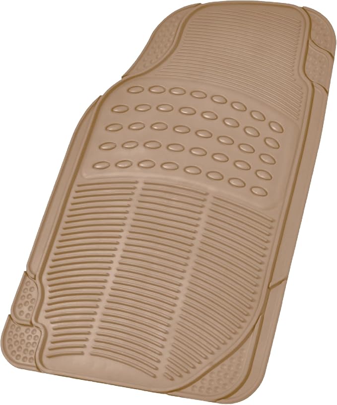 BDK ProLiner Floor Mats for Cars Trucks SUV, 4-Piece All-Weather Car Mats with Universal Fit Design, Durable Car Floor Mat with Capture Ridges, Waterproof Rubber Floor Mat for Cars (Beige) - Image 9