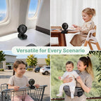 Momcozy Portable Stroller Fan with Clip, 4-Speed Mini Cooling Fan, 0.26 Lb | Ultra-Light Rechargeable Design, Gaps ≤ 4.5 mm, Rotating Handheld Cooling for Carriers, Backpacks and Tables - Image 7