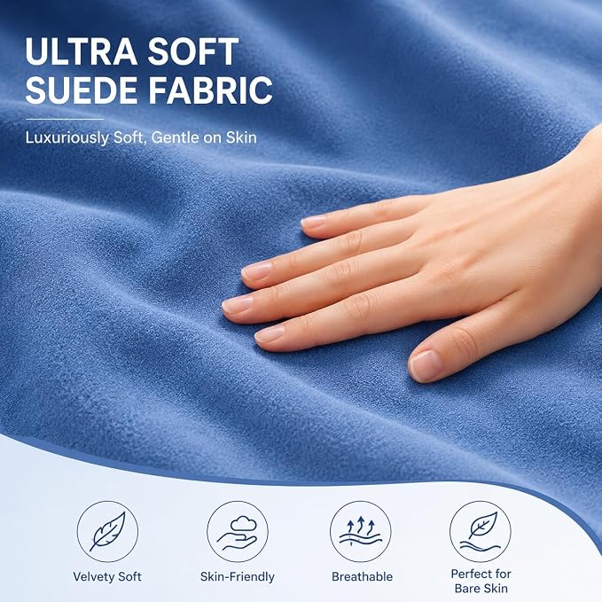AUTOYOUTH Front Car Seat Protector, Post-Workout Gym Sweat Towel Cover | Sweatproof Breathable Blue Front Car Seat Protector For The Gym Non-Slip Universal Fit For Cars & SUVs Machine Washable - Image 3