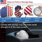 Car Windshield Sun Shade American Flag Design, KANCOKIT Foldable Car Front Window Sun Shield for SUV Truck Van, Keeps Your Vehicle Cool, Protects Dashboard from Fade and Cracks (59 x 33.5 Inch) - Image 6