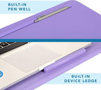 LAPGEAR The Original Lap Desk – Purple Amethyst, Fits 17" Laptops | Microbead Cushion, Device Ledge, Built-In Pencil Tray, Carry Handle - Image 4