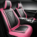 for Subaru Forester 2009-2026 Car Seat Covers, Full Set, Pink | Luxury Full Coverage Leather Seat Protectors, Waterproof Breathable, Non-Slip, Easy to Install, Airbag Compatible, All-Season by Unknown