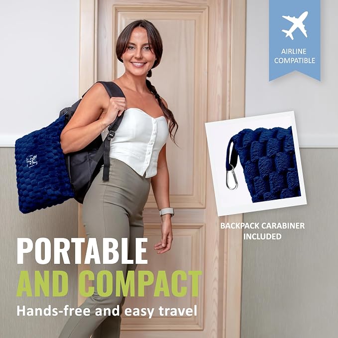 BOACAY Packable Travel Blanket for Airplane, Car - Compact Office Blanket - Portable Pillow for Adults, Kids with Case, Luggage Sleeve, Backpack Clip - Image 3