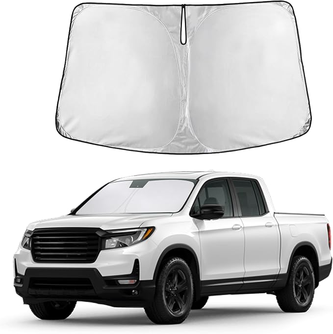 Autovir Windshield Sun Shade Fit for 2017-2024 2025 2026 Honda Ridgeline | Sunshade, Front Car Window Shades Sun Visor, Blocks UV Rays & Heat, Car Accessories by Autovir