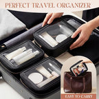 Hsei 6 Pcs Clear Makeup Bags Diaper Bag Organizer Travel Toiletry Bags with Zipper Clear Cosmetic Organizer Car Storage Pouch Bridesmaid Gift for Women Beach Vacation (Black) - Image 6