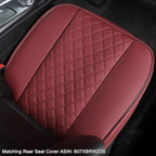 Black Panther 1 Pair PU Car Seat Covers, Front Seat Protectors Compatible with 95% Vehicles,Diamond Pattern Embroidery,Anti-Slip & Full Wrapping Edge (W 21.26''×D 20.86”) - Burgundy - Image 5