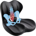Seat Cushion & Back Support for Tailbone and Lower Back Relief | Higher Back for Stable Lower-Back Support / Dual-Sided Grip Keeps It in Place / Support Without Sinking / Durable / Washable by Unknown