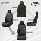 FLORICH Leather Automotive Seat Covers, Waterproof Seat Covers, Black Front Car Seat Cover, Full Coverage Car Seat Covers 2 Pack Car Seat Cushion Protector Universal Fit for Most Cars SUV Trucks - Image 6