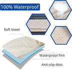 Waterproof Car Seat Cover for Front Seats, Protector for Cars SUVs Trucks, Sweat Towel Seat Covers Bucket for Gym,Workout,Beach,Hiking,Running and Swimming(Beige, 2PCS) - Image 2