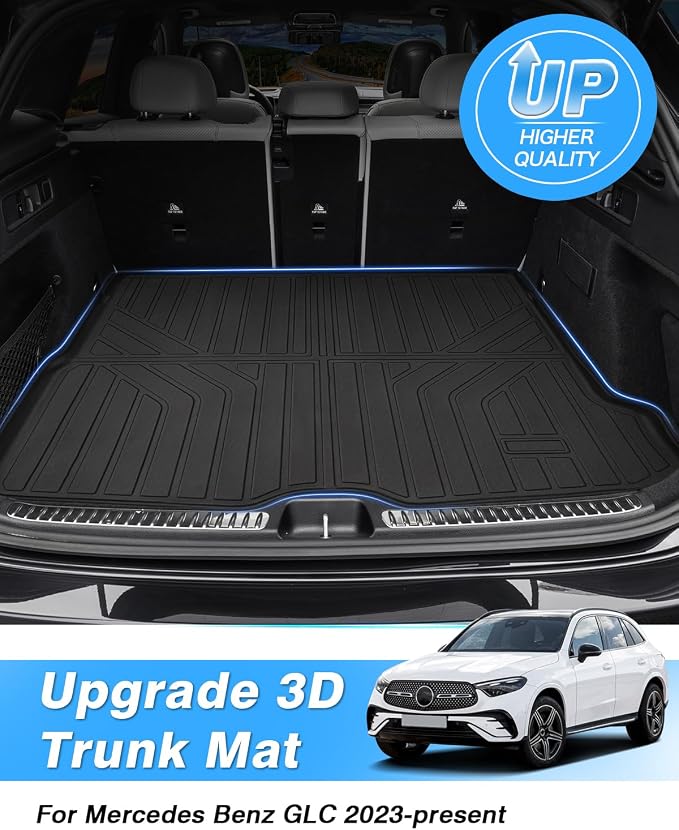 Powerty Trunk Mat for Mercedes-Benz GLC 2023-2026, All Weather TPE Cargo Mat Liner for GLC Rear Trunk - Image 2