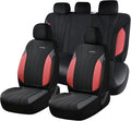 Coverado Seat Covers Full Set, Automotive Car Seat Protectors 5 Seats, Red Driver Protectors Universal Fit for SUVs, Trucks, Sedans,Car Accessories by COVERADOAUTO