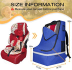 LARIPOP Car Seat Travel Bag for Airplane, Universal Gate Check Car Seat Bag, Padded Backpack with Waist Belt, Reflective Strips & Protective Feet, Fits Infant Convertible Booster Seats, Blue - Image 2