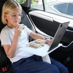 Car Desk for Laptop Tablet iPad Book for Driver Passenger Seat | Detachable Angle Adjustable Car Seat Tray Table, Portable Laptop Stand for Car Vehicle Camping Travel, Easy Operation - Image 9