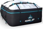 Rooftop Cargo Carrier 23 Cu Ft, Waterproof Soft Shell Roof Bag | Heavy Duty Car Top Luggage Cargo Bag with Patented Door Hooks, Protective Mat and Storage Bag (49 x 37 x 22 in, XXL) by WildXplorer