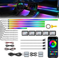 Dreamcolor Acrylic Interior Car LED Strip Light with Wireless APP, RGB 14 in 1 with 175 inches 600 LEDs Fiber Optic Car Ambient Lighting Kits, Music Sync Function Neon LED Strip for Car Accessories by Unknown