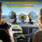 Portable 3-Head Car Cooling Fan, Fans for Vehicles Cars (No Battery) - Image 5