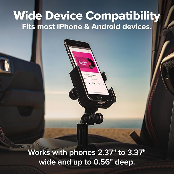 WeatherTech CupFone with Extension – Adjustable, Universal Cup Holder Cell Phone Mount Car & Truck Accessory – Best Design for iPhone & Smartphone Charging – Royal Blue Metal Knobs - Image 6