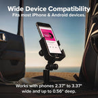 WeatherTech CupFone with Extension – Adjustable, Universal Cup Holder Cell Phone Mount Car & Truck Accessory – Best Design for iPhone & Smartphone Charging – Graphite Metal Knobs - Image 7
