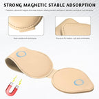 Magnetic Sunglass Holder for Car Visor, Leather Vehicle Sunglass Hanger Clamp Card Holder with Magnet, Universal Eyeglass Clamp Visor Ticket Organizer for Cars Trucks SUVs (Beige) - Image 3