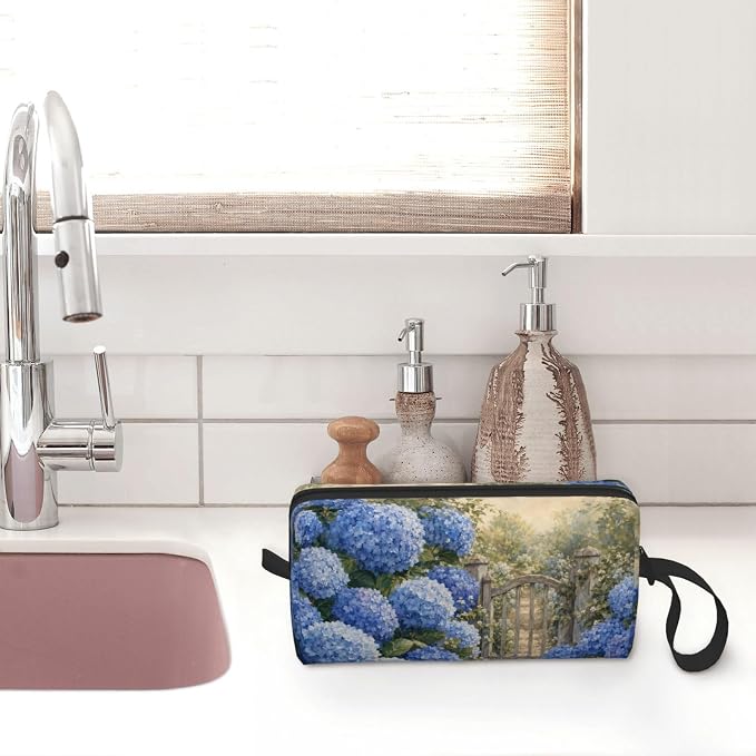 Vintage Wildflower Meadow Makeup Bag for Women, Cosmetic Pouch | Double-Sided Vintage Wildflower Cosmetic Organizer with Foam Padding for Women, Travel, Gym, School, and Daily Storage - Image 7