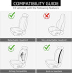 BEITK 2 Pack Leather Front Car Seat Covers with Side Wrap Black | PU Leather, Waterproof, Scratch-resistant, Universal Fit for Cars Trucks SUV, Easy to Install - Image 6