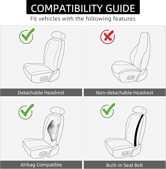 BEITK 1 Pack Waterproof Front Car Seat Cover for Car Truck SUV Beige | PU Leather, Scratch-resistant, Sideless Design, Universal Fit, with Storage Pocket and Seat Belt Pad, Easy to Install - Image 6