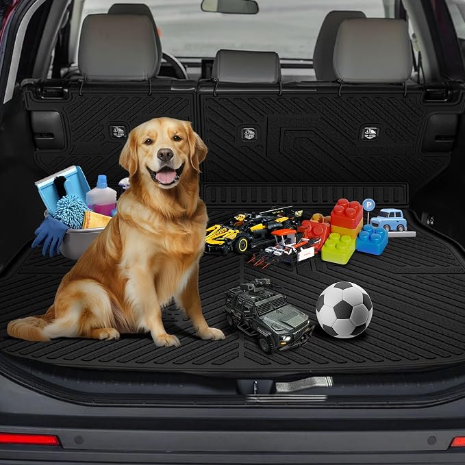 LASFIT Cargo Trunk Mat for Toyota RAV4 2026 Hybrid (Not Fit Plug-in Hybrid) | Fit for Cargo with Subwoofer,100% TPE All Weather Custom Fit Rear Cargo Liner Automotive Accessories Black - Image 8