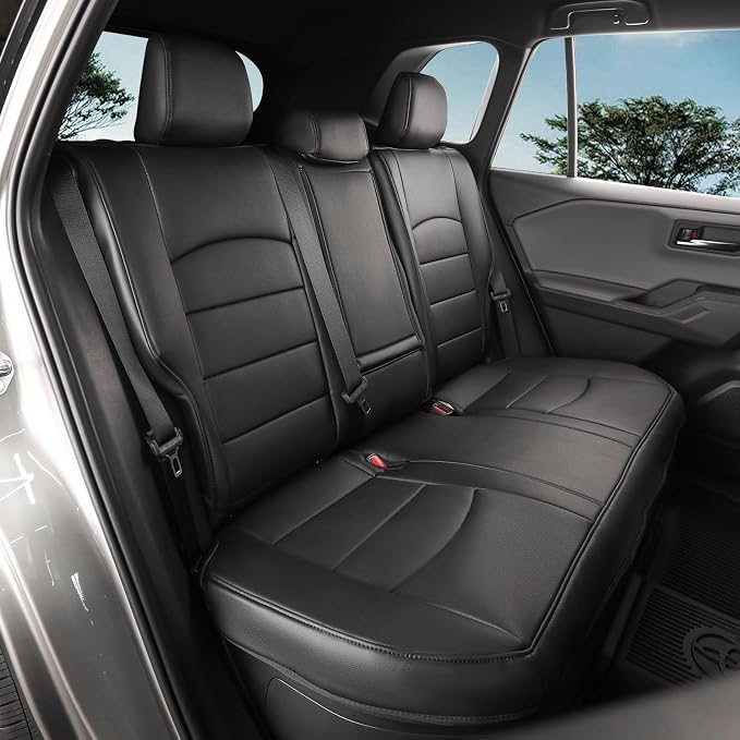 Custom Seat Covers for Toyota 2021-2026 Corolla Hatchback (Full Set,Black) | 1:1 Custom Fit,Factory Look,Easy Installation,Waterproof & Easy to Clean,Faux Leather,Breathable / Pet Friendly - Image 4