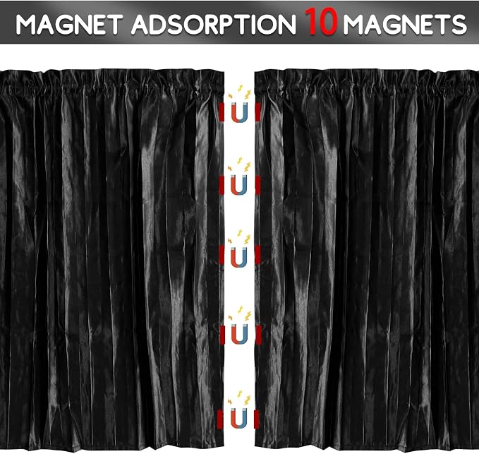 ZATOOTO Car Window Curtains for Privacy, Magnetic Divider Window Sun Shade | Universal Fit, Front & Rear Divider, Keep Cool, Easy Installation, For Travel & Camping, Removable Simple - Image 6