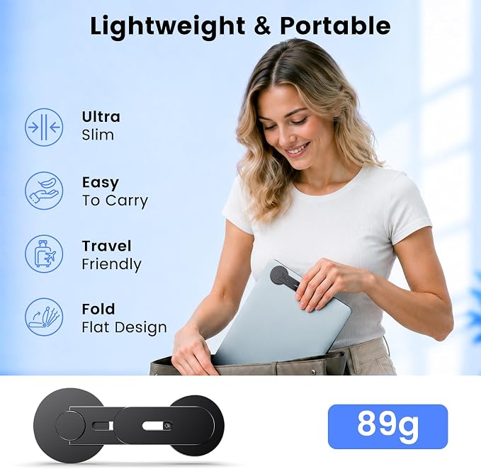Magnetic 2PC Phone Holder for Laptop, MagSafe Laptop Phone Mount for iPhone 17/16/15/14/13/12 & All Phones, 180°Adjustable Phone Side Mount for Monitors for Tesla 3/Y - Image 5