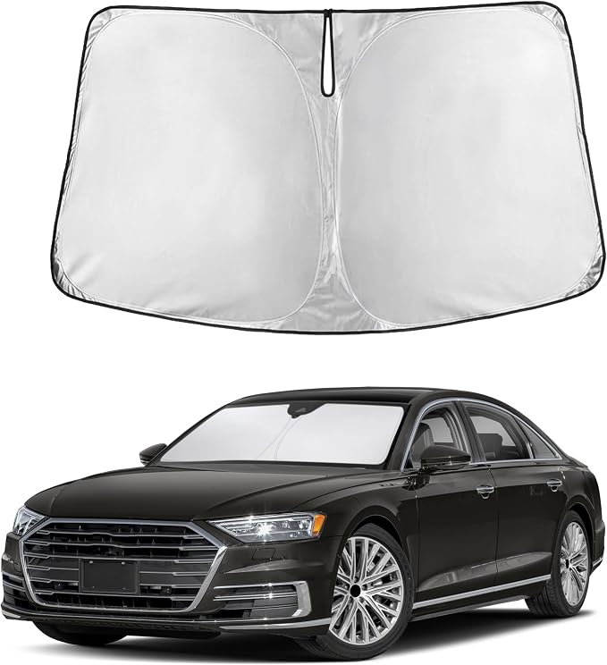 EcoNour Windshield Sunshade Compatible for Audi A8 Model 2019-2025 2026 | Sun Visor for Front Windshield & Window Sun Shade Cover, UV Heat Blocker & Protector, Car Accessories by EcoNour