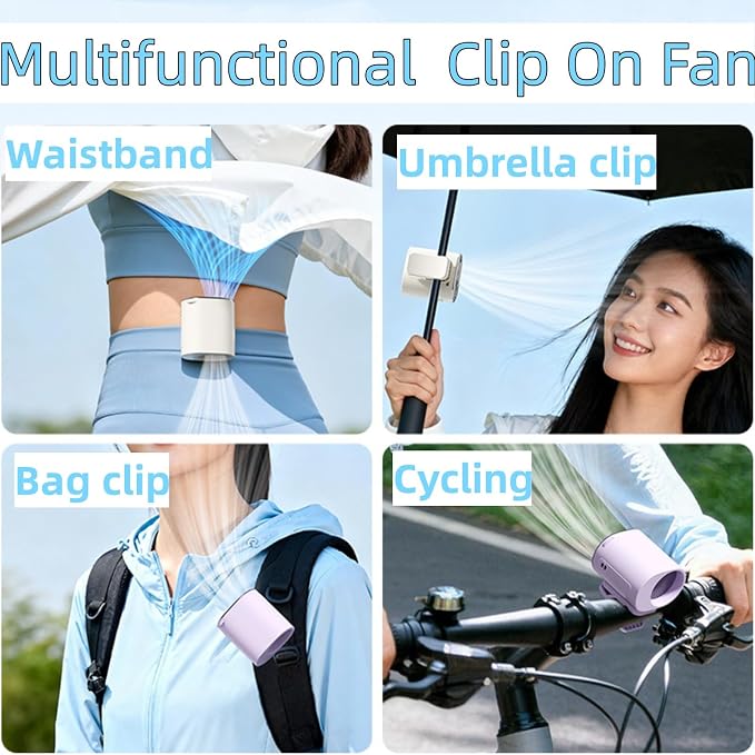 Car Clip On Air Conditioner Fan with LED Display, 2026 New Portable Air Conditioners for Car, 360° Rotation Adjustable Mini Cooling System, Hands-Free Clip on fan for Auto Vehicle - Image 4