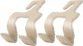 Car Headrest Hooks for Purses and Bags, Upgraded 2 in 1 Cars Back Seat Head Rest Hanger Vehicle Leather Organizer Storage Holder Hook Matching Cars Interior, 2-Pack, Beige by LANVRION