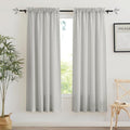 RYB HOME Linen Sheer Curtains 2 Panels for Living Room, Semi Transparent Privacy Drapes with Rod Pocket Farmhouse Style Window Treatments for Bedroom, Light Grey, 52" W x 72" L by RYBHOME